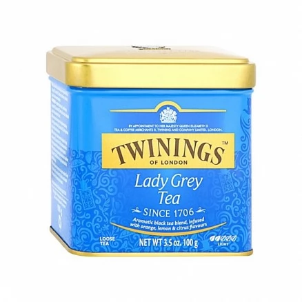 Чай Twinings Lady Grey черный среднелистовой с ароматом цитрусовых 100 г